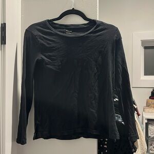 Madewell black long sleeve tee S